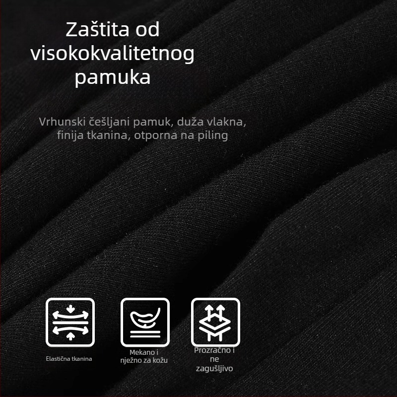 Langsha muške pamučne bokserice srednje visine, prozračne i lagane za ljeto, antibakterijska podstava u preponama