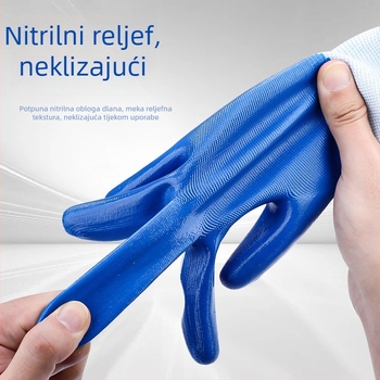 Topson nitril rukavice za zaštitu na radu, s gumom premazane, otporne na ulje i kemikalije, za gradilište