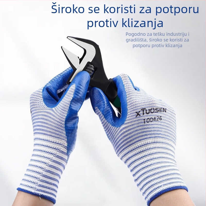 Topson nitril rukavice za zaštitu na radu, s gumom premazane, otporne na ulje i kemikalije, za gradilište