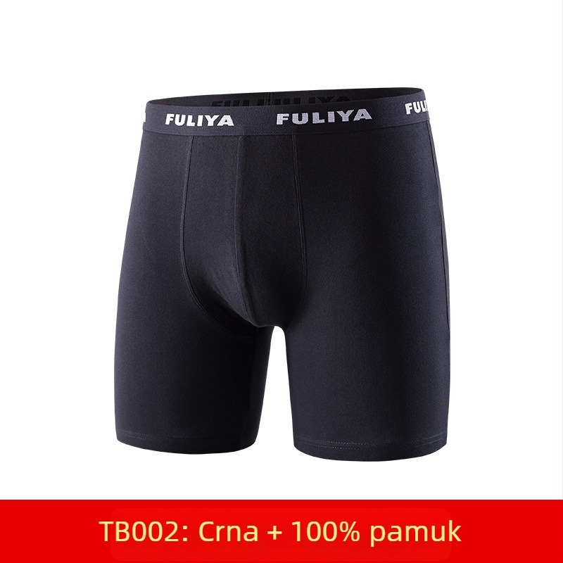 Muške boxerice od 100% pamuka, duge, prozračne za ljeto, velika veličina, anti-trenje u području prepona, sportsko donje rublje
