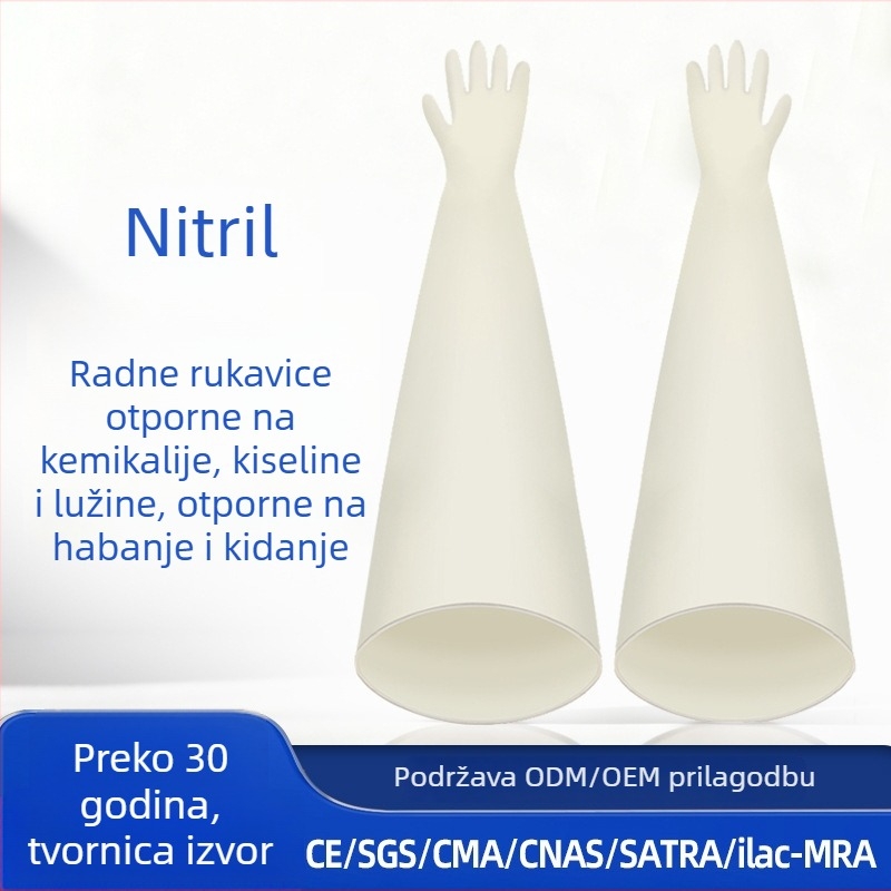 Nitrilne rukavice otporne na kemikalije, ulje, koroziju i kiseline i baze