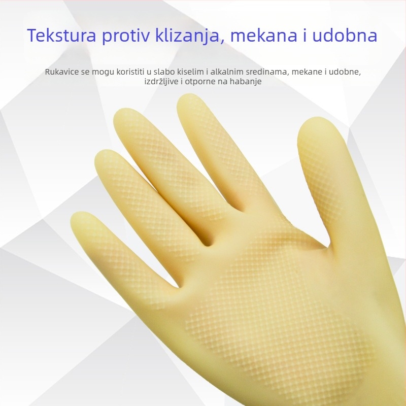 A8 otporne gumeno-lateks rukavice za kućanske poslove, protuklizne, vodootporne, za pranje posuđa, pranje rublja i pranje automobila, zaštita ruku.