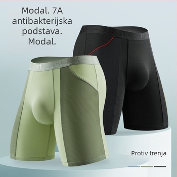 Muške bokserice od modal materijala s dugim nogama, protiv trenja, brzo se suše, antibakterijske