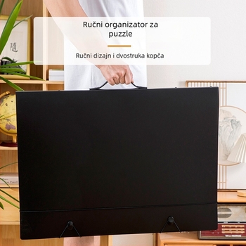 Prijenosni B2 album za slagalice — skladišni folder za 1000 dijelova, organizator za dovršene slagalice i zbirke plakata, dimenzije 70 × 50 cm