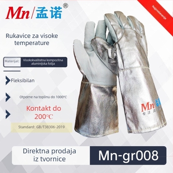 Mengnuo Mn-gr008 Rukavice od aluminijske folije otporne na visoke temperature do 1000 °C