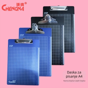 Chengna A4 plastični klip za ploču – set klipova: klip za ploču, leptir-klip, folder za dokumente i klip za ispite