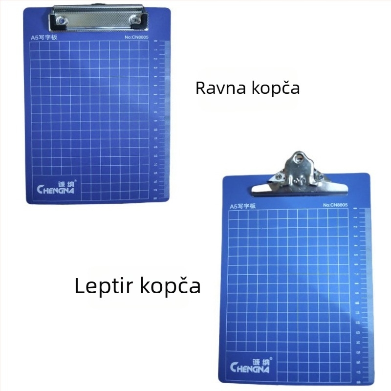 Chengna A4 plastični klip za ploču – set klipova: klip za ploču, leptir-klip, folder za dokumente i klip za ispite