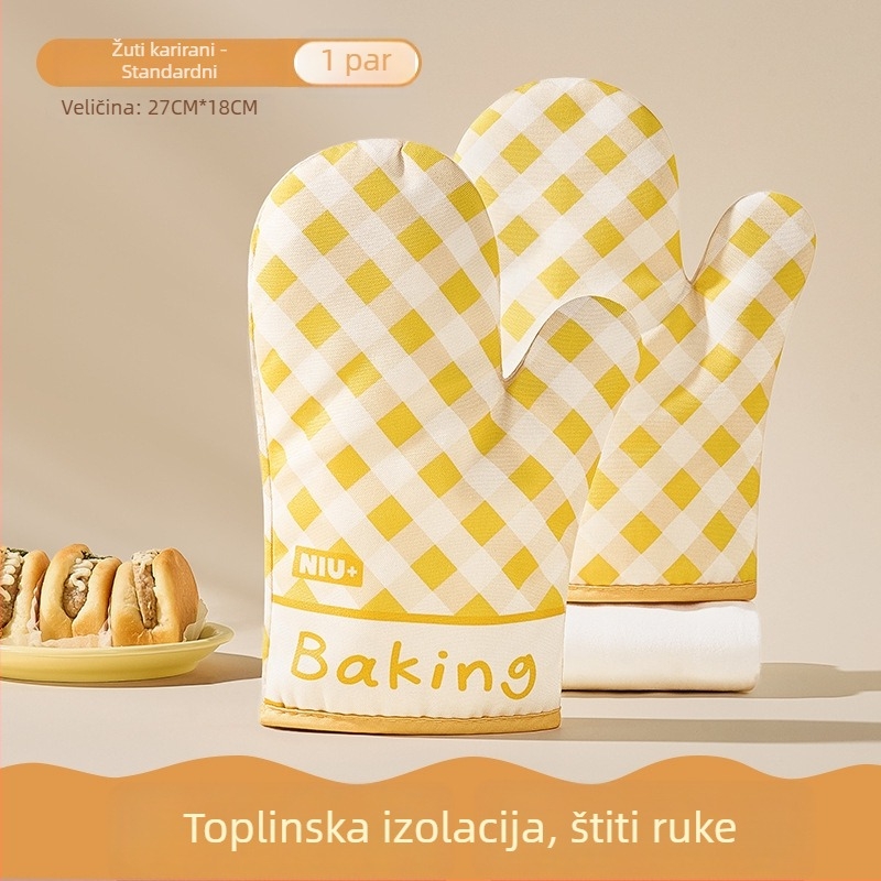 Silikonske rukavice za visoke temperature za pećnicu i mikrovalnu, toplinska izolacija, zaštita od opeklina, kuhinjske rukavice za pečenje