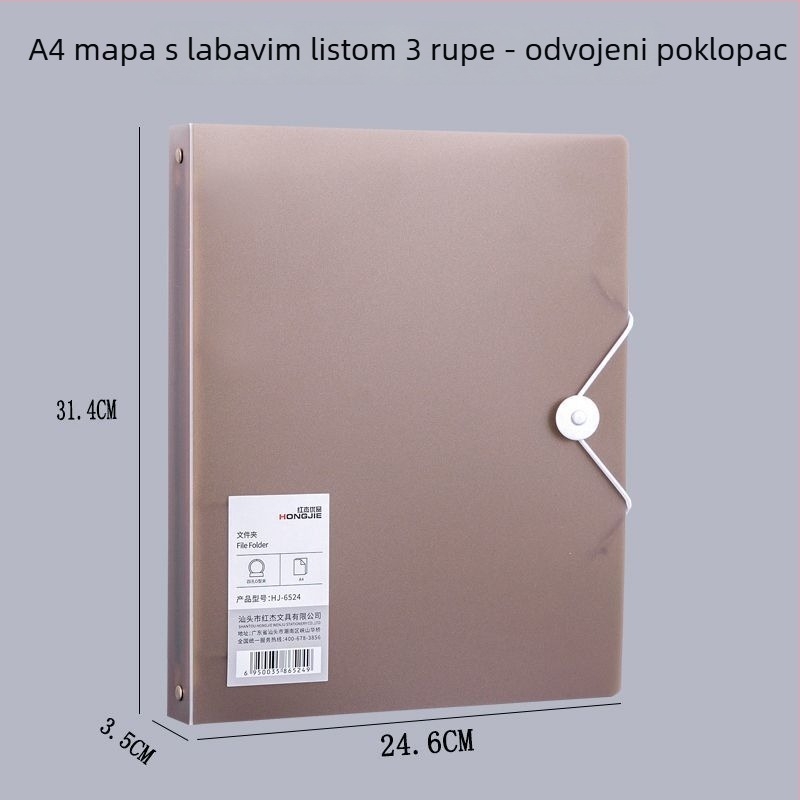 A4 registr s 4 rupa za dokumente, testove i ugovore, plastična mapa