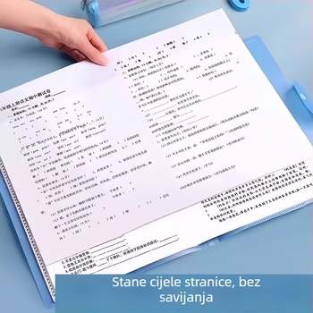 A3 knjiga za pohranu testova i dokumenata, organizator studijskih materijala za učenike