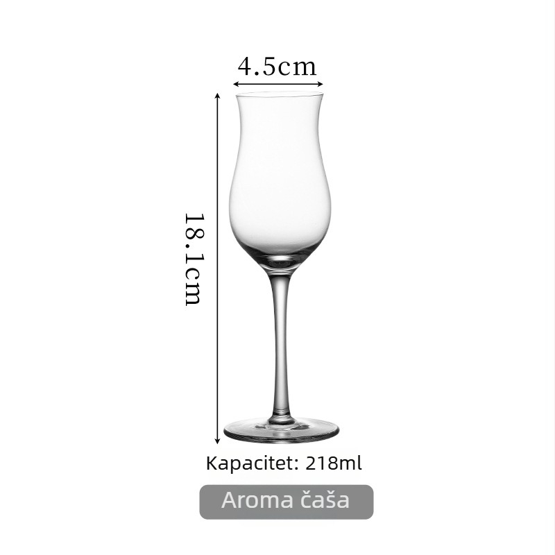 Kristalna čaša za viski, tulipanskog oblika, za aromatsku degustaciju