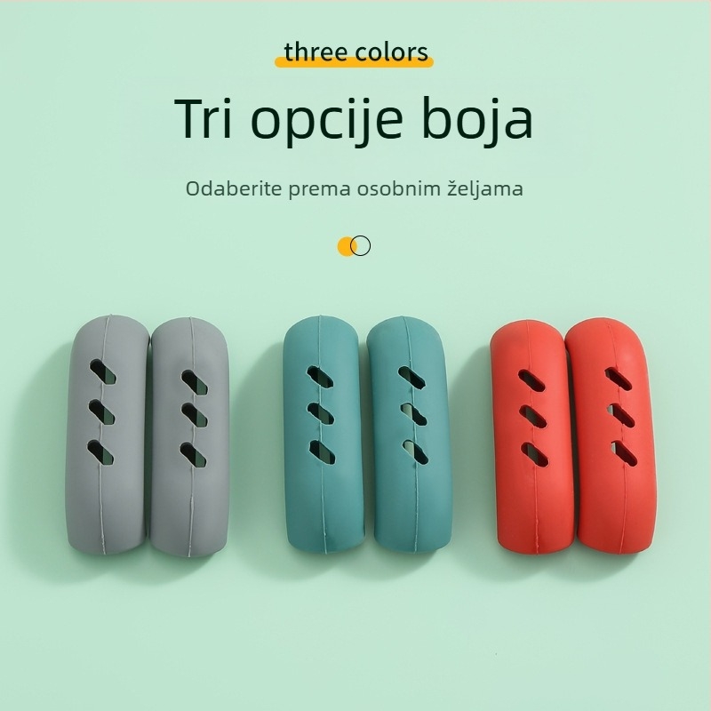 Silikonske rukavice za drške lonaca, otporne na toplinu, šarene, minimalistički dizajn, izolirani grip za lonce i posude za parenje