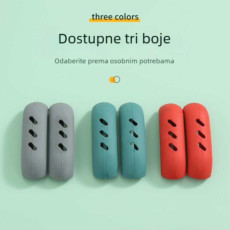 Silikonske rukavice za drške lonaca, otporne na toplinu, šarene, minimalistički dizajn, izolirani grip za lonce i posude za parenje