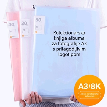 A3 umjetnički portfelj s pretincem za dječje certifikate i knjiga za zbirku plakata 8K, 30 stranica