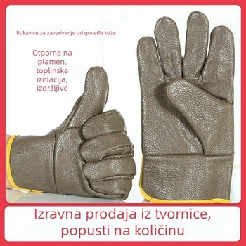 Teleće kožne rukavice za zavarivanje, otporne na habanje, mekane, otporne na visokeTemperature, zaštitne rukavice za zavarivače