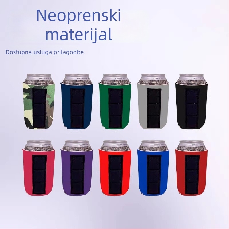 Neopren magnetski držač čaše s pjenastim dnom, za Cola limenke i boce piva, sklopivi potapajući materijal