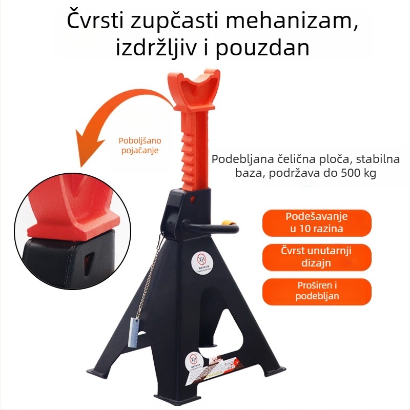 Xianghong Sigurnosni stalak za popravak automobila s učvršćivanjem guma i 3-tonim hidraulskim dizalicom za zamjenu guma
