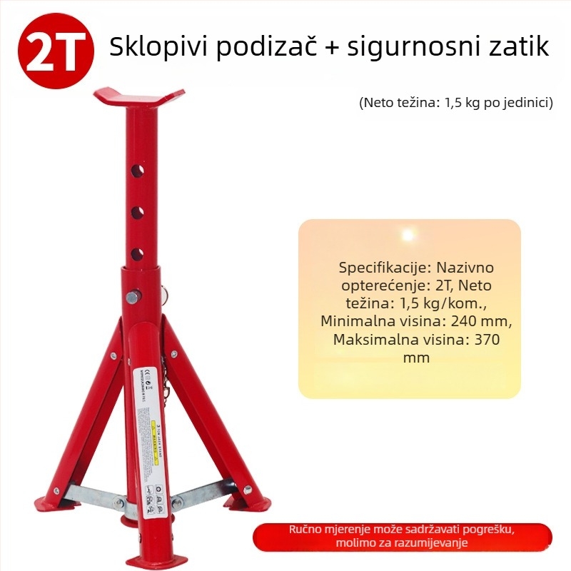 Xianghong Sigurnosni stalak za popravak automobila s učvršćivanjem guma i 3-tonim hidraulskim dizalicom za zamjenu guma