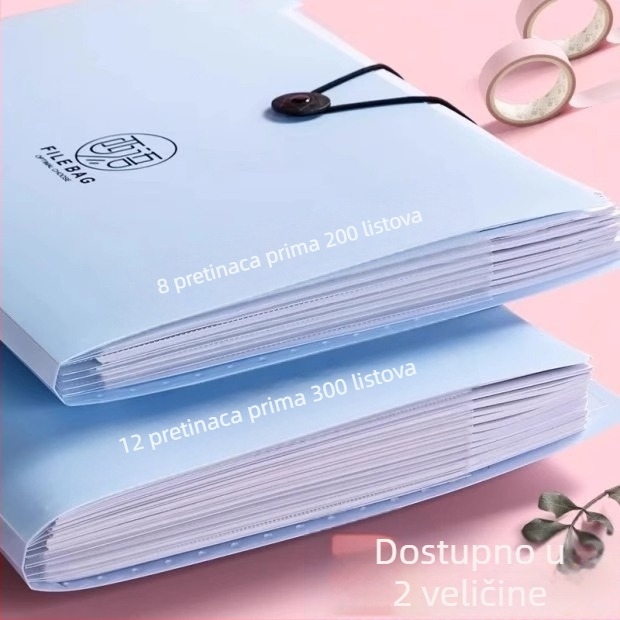 A4 dokumenti, 12-dijelni akordeonski organizator za višeslojno pohranjivanje papira i partitura