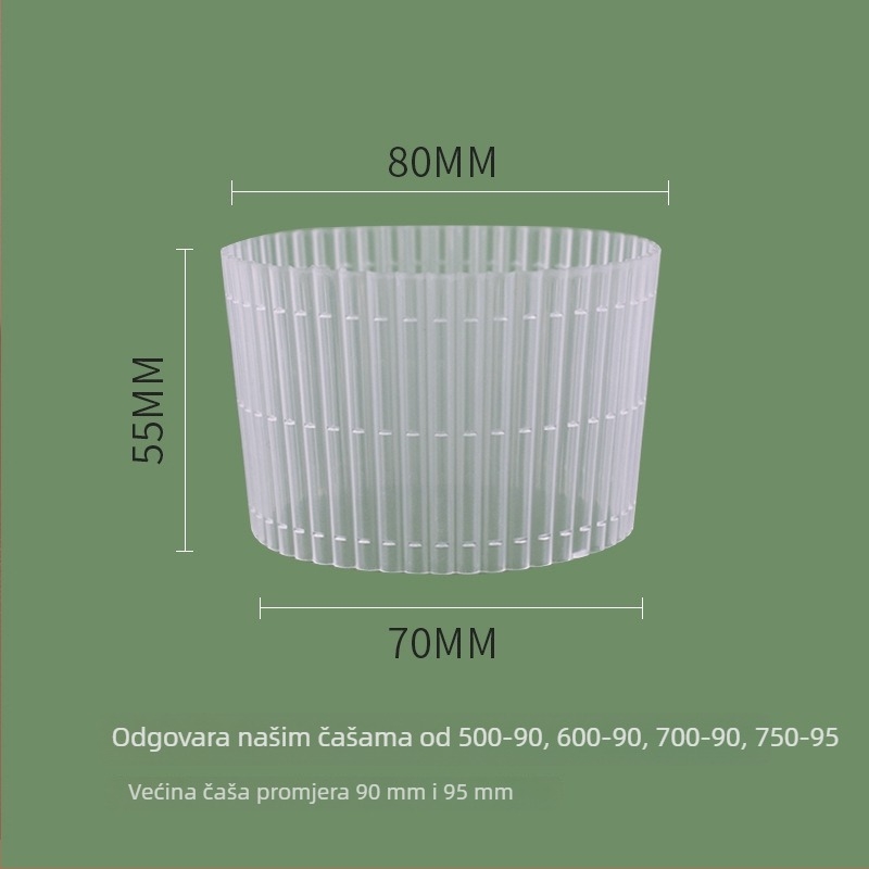 Funny Dragon jednokratni omot za čašu promjera 98 mm, deblji, protuklizni, dizajn limuna, plastični omot za čašu promjera 90 mm za napitke s mlijekom