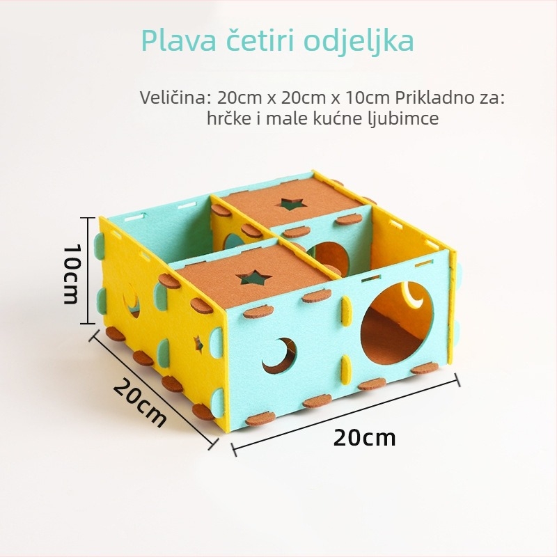Ljetni novi model za hrčke i morčad: labirint s tunelom, skrovište i igralište – integrirano gnijezdo za spavanje