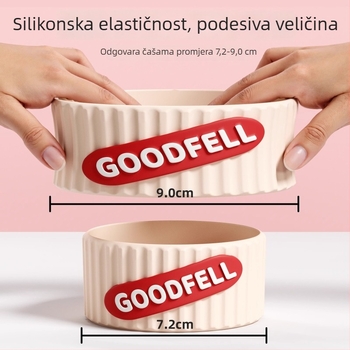 Silikonski omotač za čašu s izolacijom, protukliznim držalom, elastičan i prilagodljiv zaštitni omotač za staklene čaše
