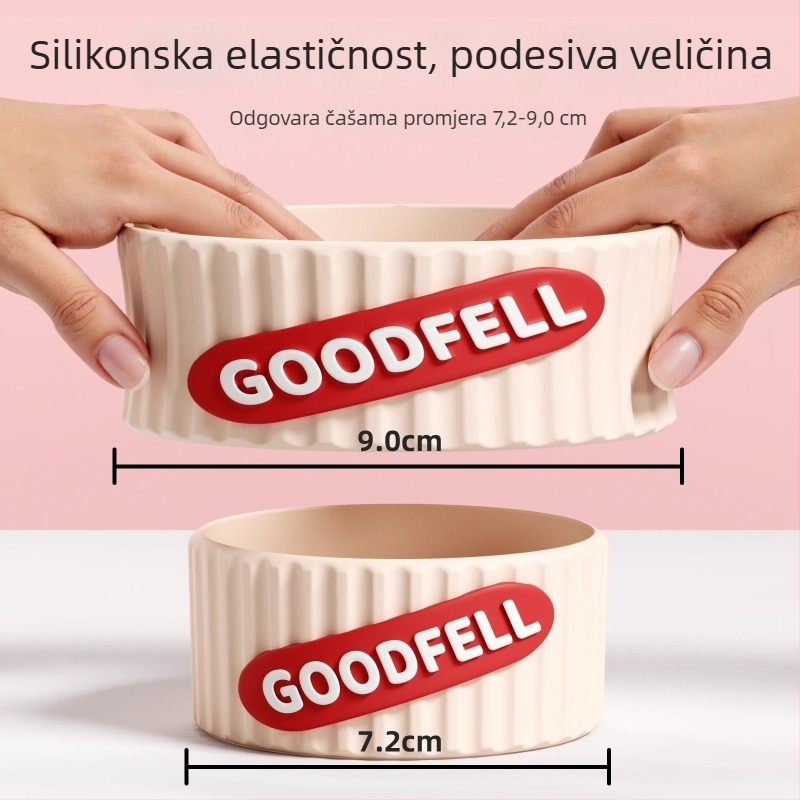 Silikonski omotač za čašu s izolacijom, protukliznim držalom, elastičan i prilagodljiv zaštitni omotač za staklene čaše