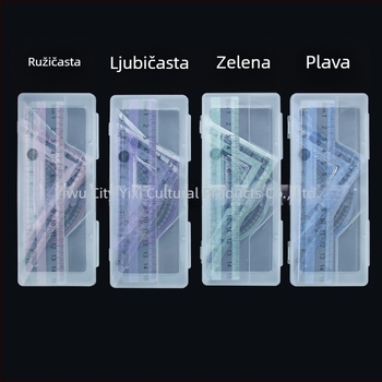 Aurora set pravila s promjenjivom bojom, 4 plastična pravila u kutiji
