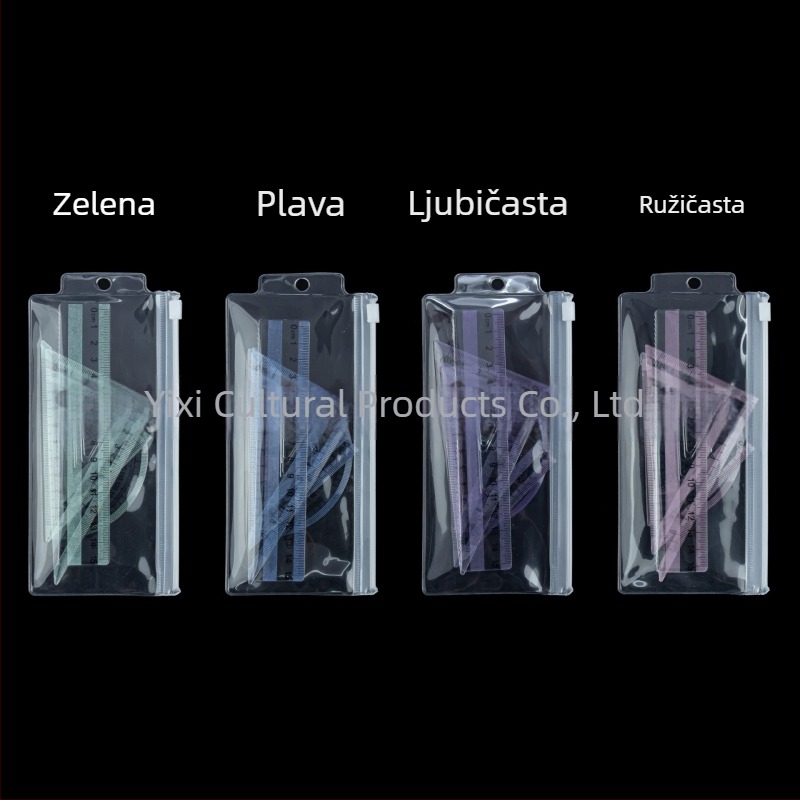 Aurora set pravila s promjenjivom bojom, 4 plastična pravila u kutiji