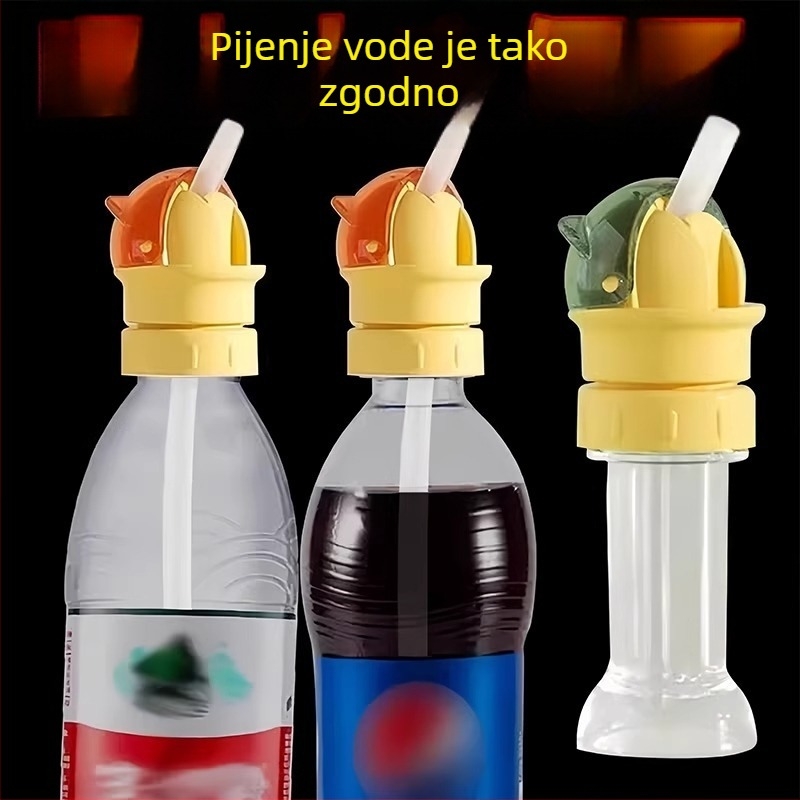 Dječji kapak za bocu s adapterom za slamku, univerzalno za boce mineralne vode