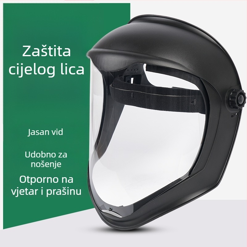 Prozirni cijelolni zaštitni štit za lice s anti-fog zaštitom, zaštita od prašine za brušenje i rezanje te prskanje pesticida