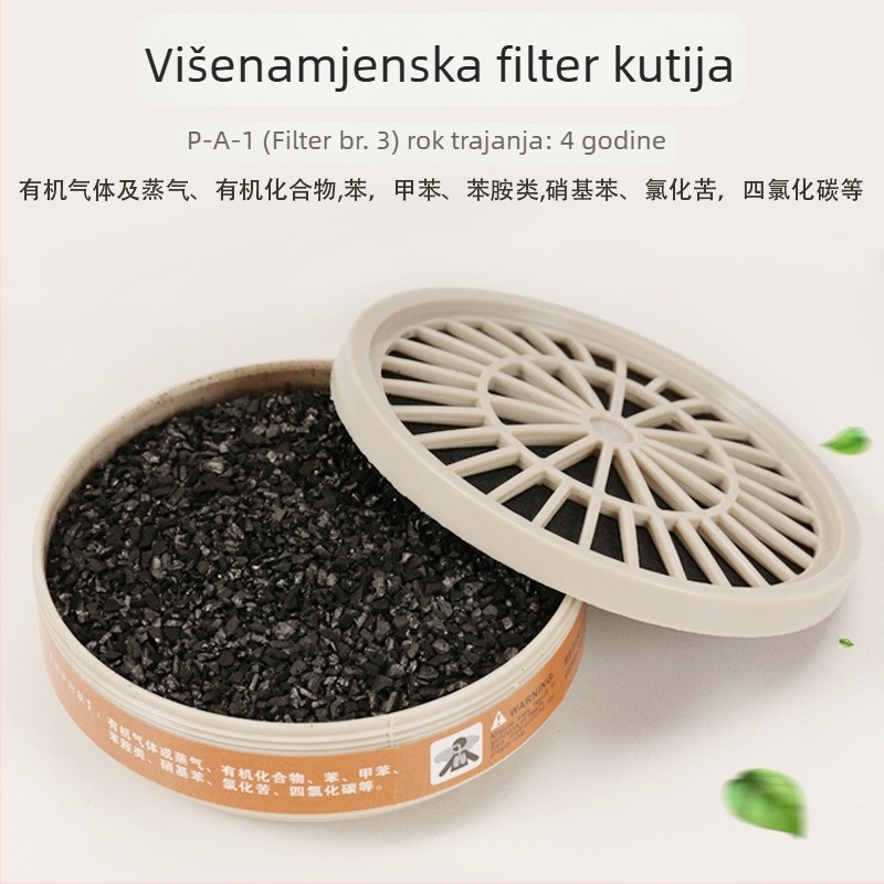 Kangbaishi 302D Set zaštitne maske protiv prašine i toksina: zaštita od formaldehida i benzola, za bojanje i dekoriranje, zaštita u rudarskoj i kemijskoj industriji