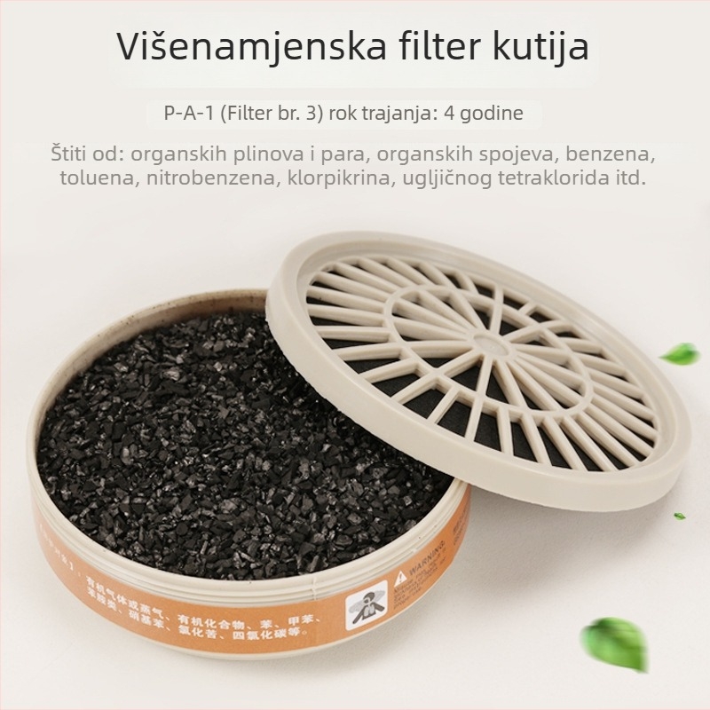 Kangbaishi 302D Set zaštitne maske protiv prašine i toksina: zaštita od formaldehida i benzola, za bojanje i dekoriranje, zaštita u rudarskoj i kemijskoj industriji
