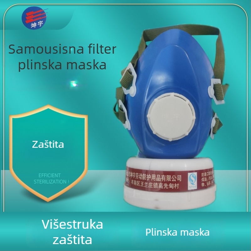 Kunyu gumena maska za zaštitu od organskih plinova i para, s jednim filtrom, ekonomična