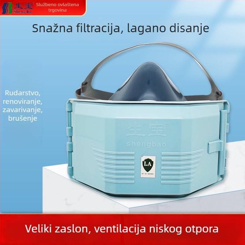 Shengbao 3002 silikonska maska za prašinu – industrijska polumaska