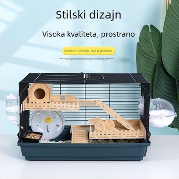 Metalni dvokatni kavez za hamster, model 47, velika kućica u stilu vile, pogodna za sve sezone