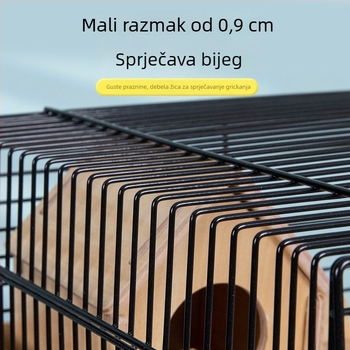 Metalni dvokatni kavez za hamster, model 47, velika kućica u stilu vile, pogodna za sve sezone