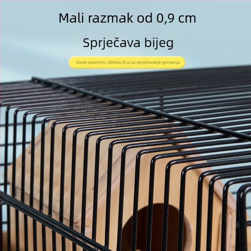 Metalni dvokatni kavez za hamster, model 47, velika kućica u stilu vile, pogodna za sve sezone