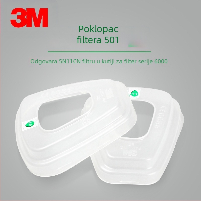 3M 501 fiksni poklopac filtra, kompatibilan s filtrom 5N11, za masku prašine 6200