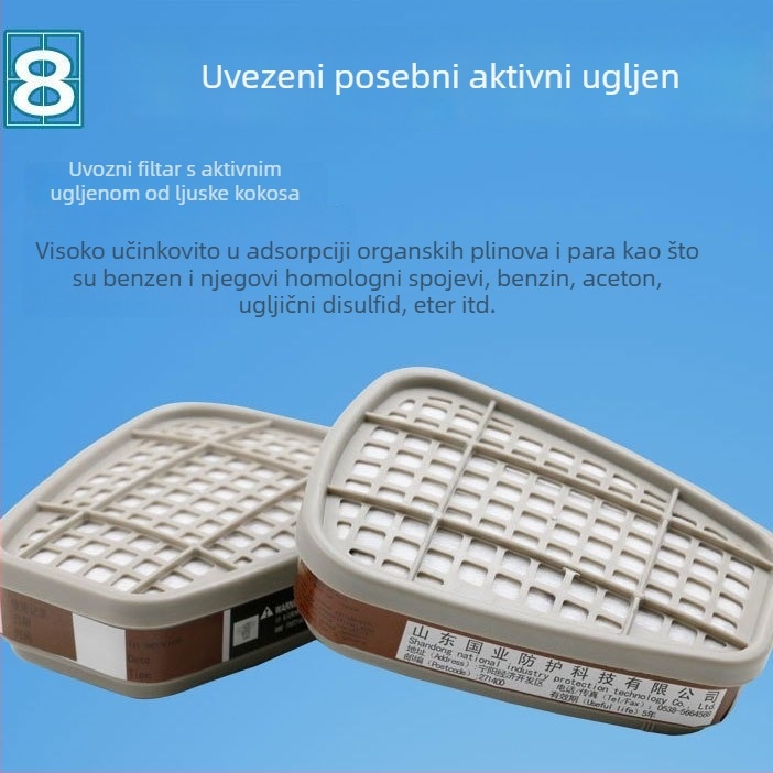 One Care gas maske kutija za filtre i pribor: 6201 kutija za filter, 6200 kutija za filter, 9N11 pamučna podloga, filter listovi, 920P sprej boja
