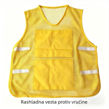 Hlađenje vesta s ledenim pakiranjima za tople radne uvjete, zaštitno odijelo za vanjska gradilišta