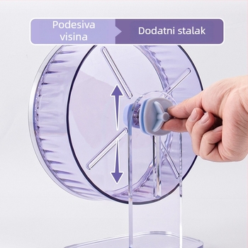 Kristalno trkačko kolutić za hrčke, tih, trkački kotač s kuglicom za male kućne ljubimce