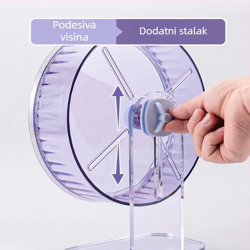 Kristalno trkačko kolutić za hrčke, tih, trkački kotač s kuglicom za male kućne ljubimce