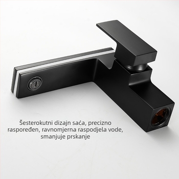 Pametna slavina za kupaonicu s digitalnim zaslonom i LED ambijentalnim svjetlom za umivaonik (topla i hladna voda)