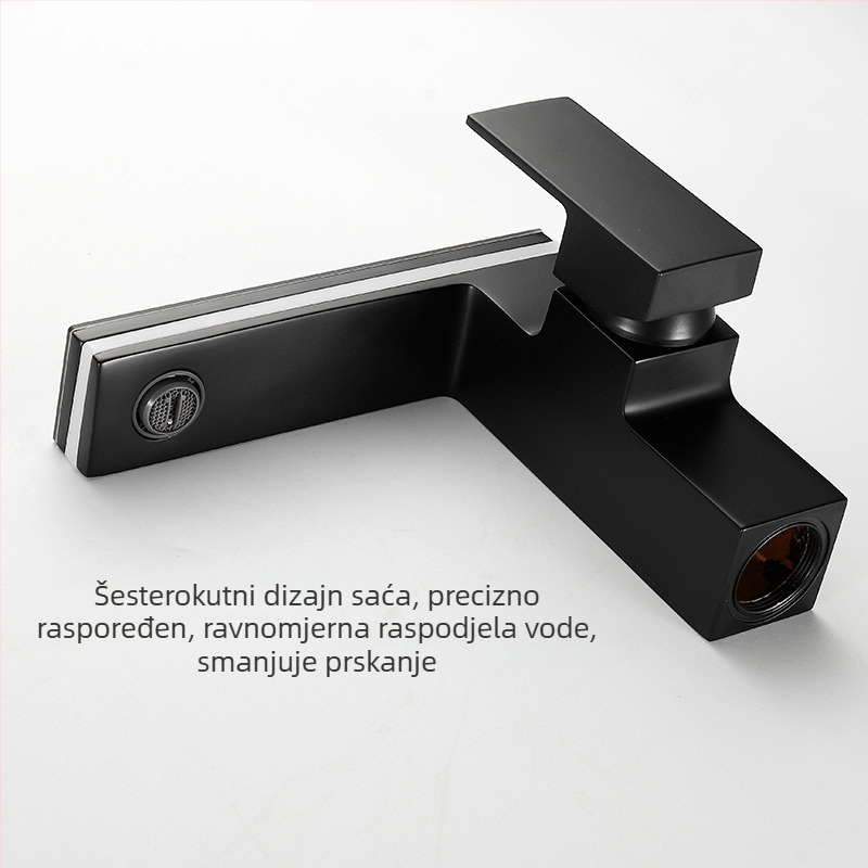 Pametna slavina za kupaonicu s digitalnim zaslonom i LED ambijentalnim svjetlom za umivaonik (topla i hladna voda)