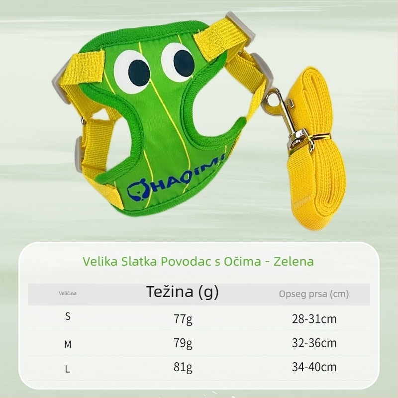 Prozračni, prilagodljivi harness za pse i mačke s povodcem