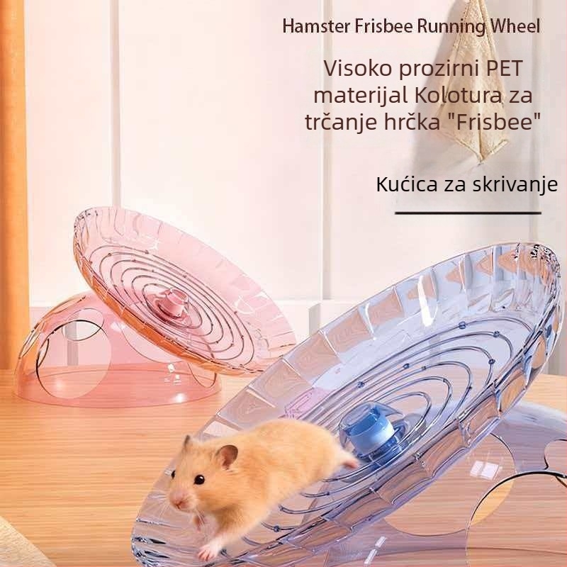 Hamster Frisbee točak s skrivenom kućicom i dekorom prostora