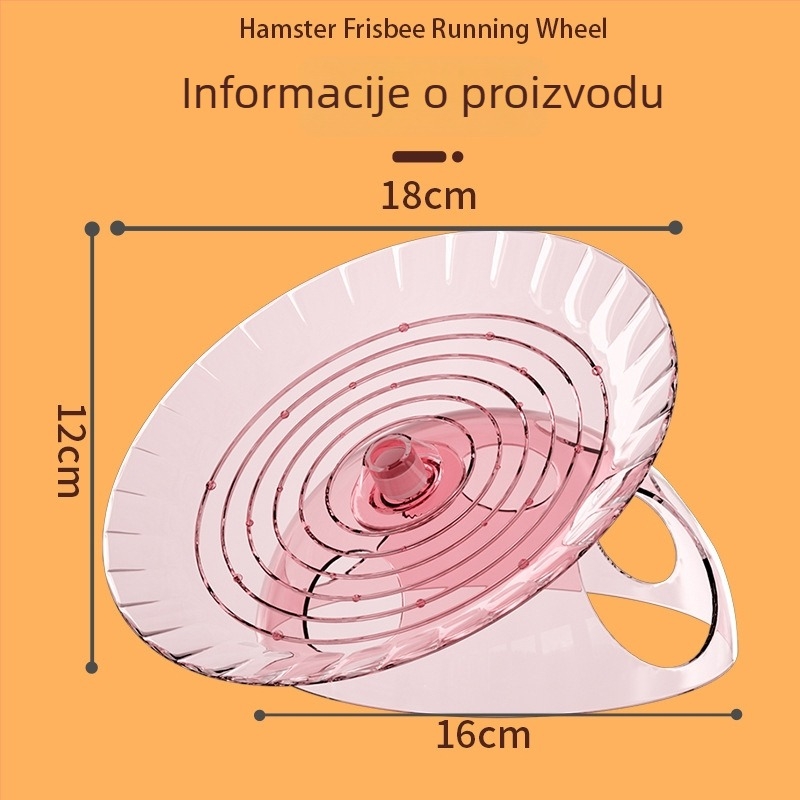 Hamster Frisbee točak s skrivenom kućicom i dekorom prostora