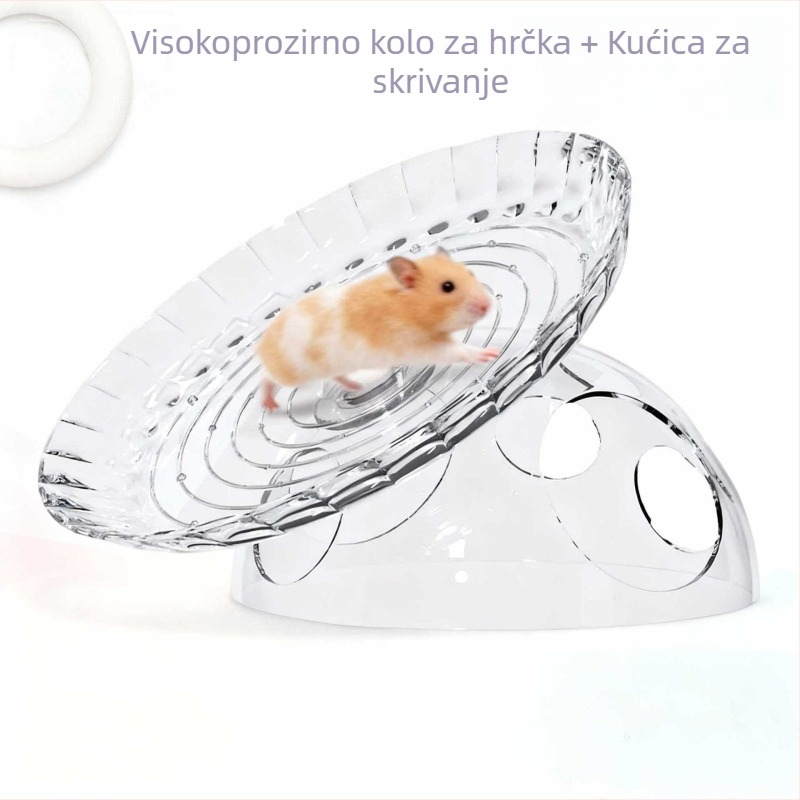 Hamster Frisbee točak s skrivenom kućicom i dekorom prostora
