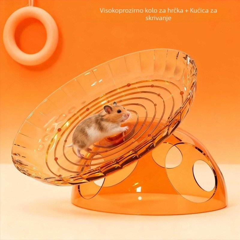Hamster Frisbee točak s skrivenom kućicom i dekorom prostora